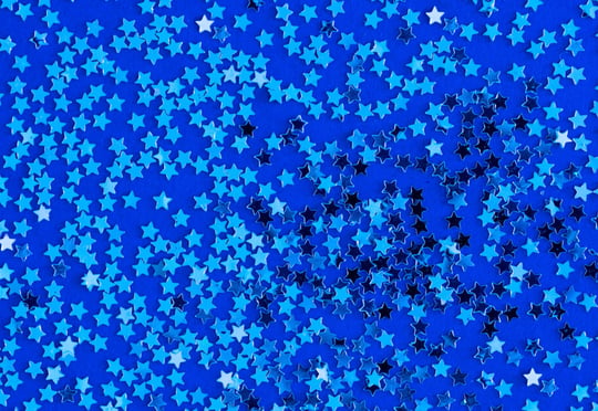 blue confetti stars